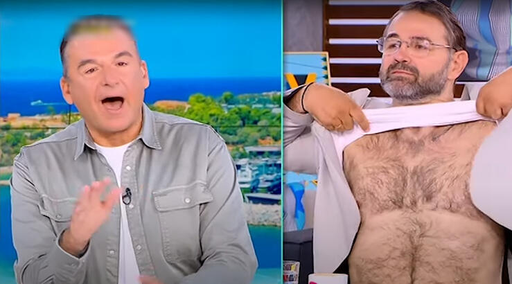 Άφωνος ο Γιώργος Λιάγκας – Συνεργάτης του σήκωσε την μπλούζα on air [βίντεο]