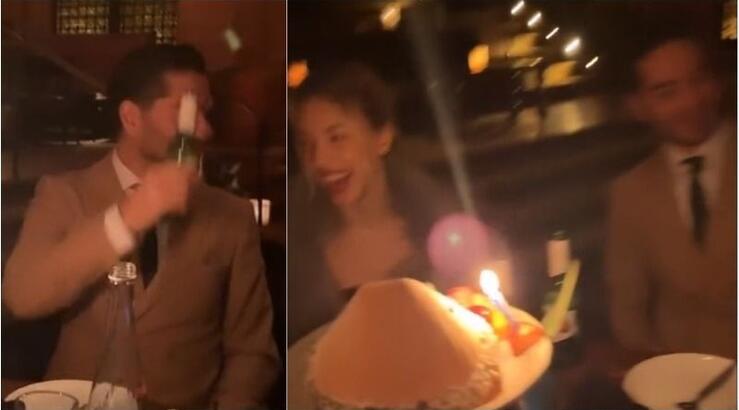 Χρήστος Μάστορας: Έσβησε για πλάκα τούρτα γενεθλίων στη Νέα Υόρκη πλάι στη Γαρυφαλλιά του [βίντεο]