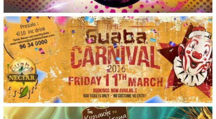 Όλες οι εξόδοι για τα καρναβάλια στη Λεμεσό