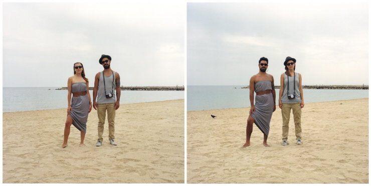 Ζευγάρια φορούν ο ένας τα ρούχα του άλλου και φωτογραφίζονται σε ένδειξη της αδιαπραγμάτευτης αγάπης τους [εικόνες]