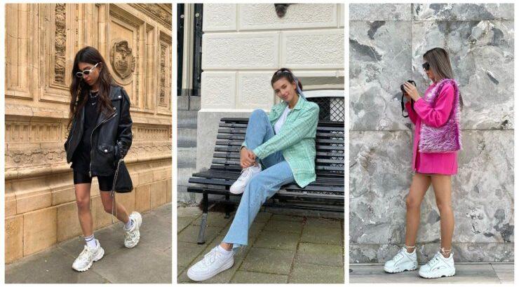  Λευκά sneakers: 6 fashion girls φοράνε την τάση