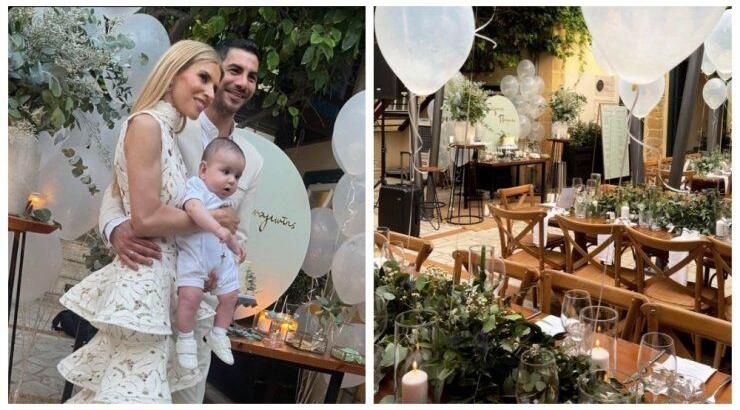 Σταύρος Κωνσταντίνου – Έλενα Ανδρέου: Βάφτισαν τον γιο τους [εικόνες & βίντεο]