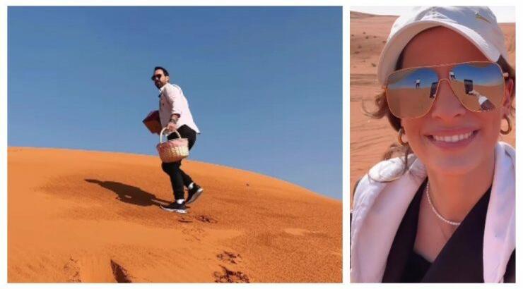 Σάκης Τανιμανίδης - Χριστίνα Μπόμπα: Πήγαν για picnic...στην έρημο [εικόνες & βίντεο]