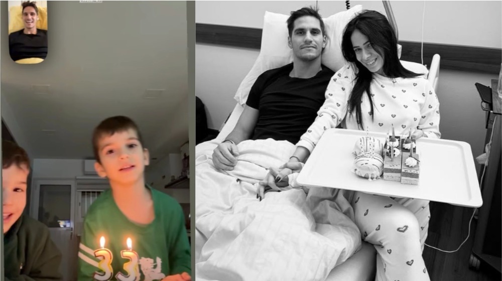 Πιέρος: Συγκινημένος έσβησε κεράκια στο νοσοκομείο - Η βιντεοκλήση με τους γιους του