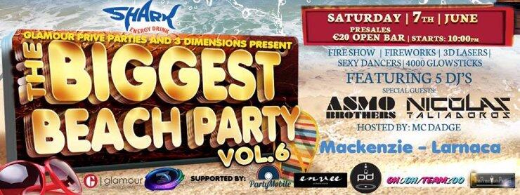 Έρχεται για 6η φορά το μεγαλύτερο beach party που διοργανώνεται κάθε χρόνο τα τελευταία 6 χρόνια στη Λάρνακα...