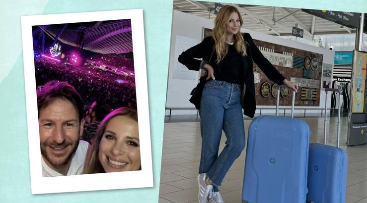 Χριστιάνα Αριστοτέλους: Ταξίδι «αστραπή» στην Αθήνα για τους Coldplay [εικόνες & βίντεο]