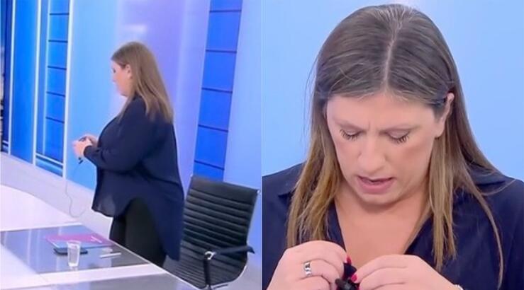 Ζωή Κωνσταντοπούλου: Αποχώρησε έξαλλη από εκπομπή στα πρώτα 2 λεπτά της συνέντευξης [βίντεο]