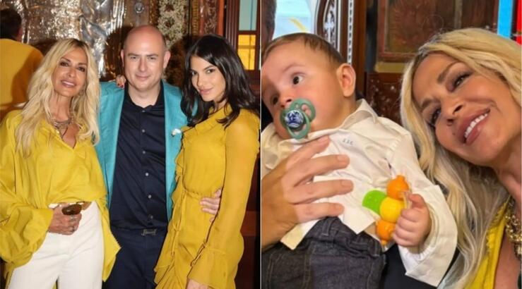 Άννα Βίσση: Έγινε νονά - Βάφτισε τον γιο του Γιάννη και της Δήμητρας Κούστα