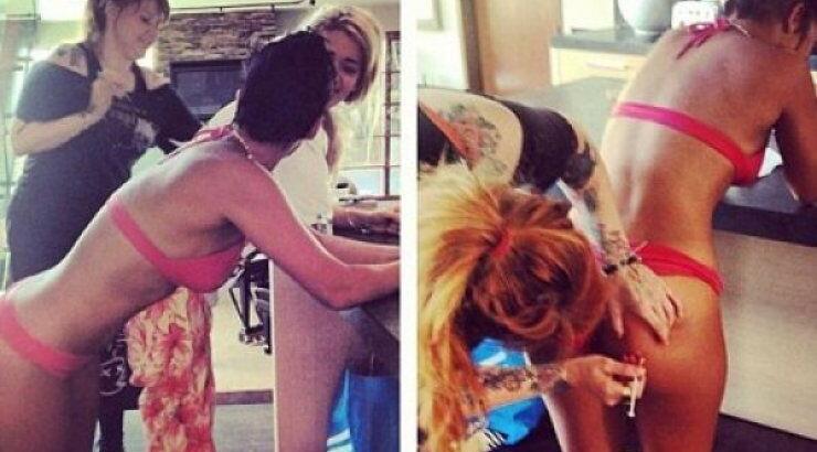 Ποια star δημοσίευσε φωτογραφία της την ώρα που... «τρυπιέται»; (και μάλιστα σε επίμαχο σημείο)