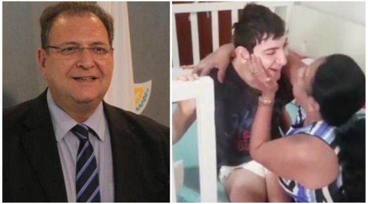 Βίκτωρας Παπαδόπουλος: Δάκρυα συγκίνησης όταν ο γιος τους συνάντησε ξανά τη γυναίκα που τον φρόντιζε