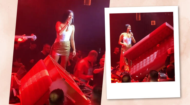 Αναστασία: Θαμώνας έριξε τον καναπέ του στην πίστα ενώ εκείνη τραγουδούσε [βίντεο]