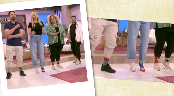 Χριστιάνα Αριστοτέλους: Ο λόγος που εμφανίστηκε με διαφορετικές κάλτσες στην εκπομπή της [βίντεο]