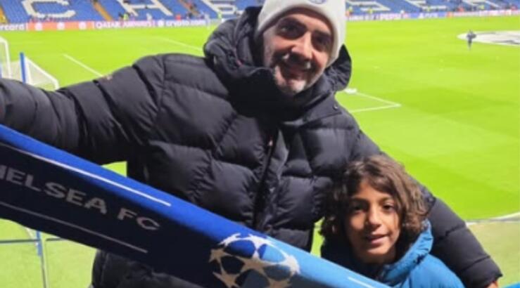 Μιχάλης Σοφοκλέους: Στο Stamford Bridge με τον γιο του, Σοφοκλή [εικόνα]