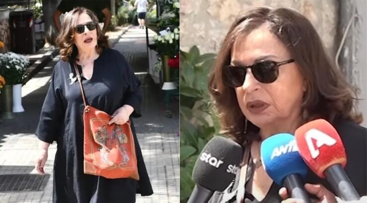 Συγκινημένη η Χάρις Αλεξίου στην κηδεία του πρώην συζύγου της: «Με τη γυναίκα του είμαστε πια σαν αδελφές»