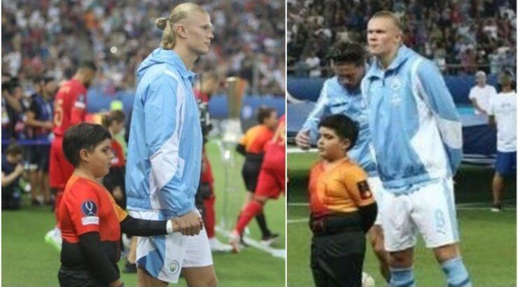 Ποιος είναι ο μικρός Λέανδρος που συνόδευσε χθες τον Ηaaland- Ο τυφλός φίλος του ΠΑΟΚ που συγκίνησε την UEFA