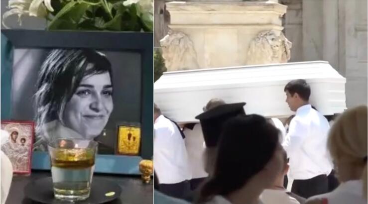 Θρήνος στο τελευταίο αντίο στη Ντέμη Γεωργίου: Ήταν όλοι ντυμένοι στα λευκά