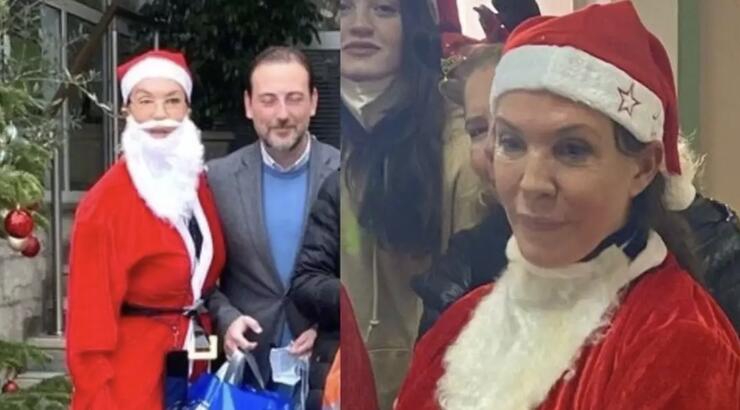 Βάνα Μπάρμπα: Ντύθηκε Άγιος Βασίλης και μοίρασε δώρα σε ασθενείς γεμάτη δάκρυα συγκίνησης