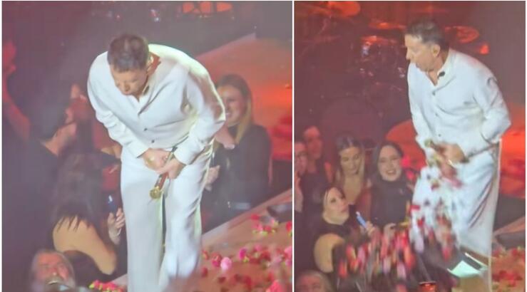 Μαζωνάκης: Του έριξαν πανέρι με λουλούδια και τον χτύπησαν στο ευαίσθητο σημείο [βίντεο]