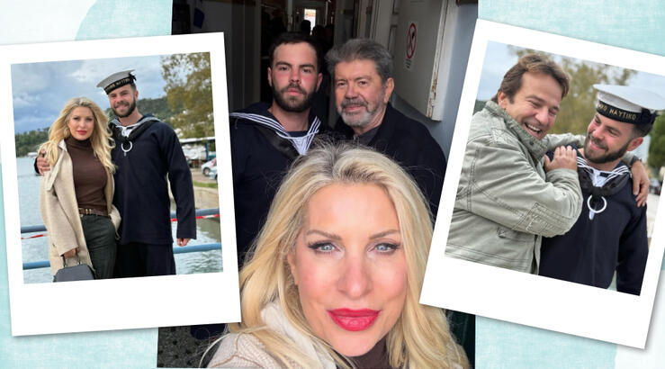 Ελένη Μενεγάκη: Τα δάκρυα της στην ορκομωσία του γιου της Άγγελου στο Ναυτικό