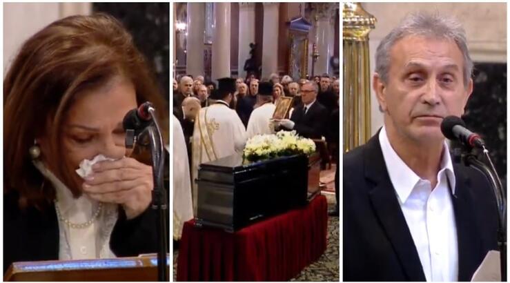 Νταλάρας - Αλεξίου: Συγκινεί ο επικήδειος τους, στην κηδεία της Μαρινέλλας [βίντεο]