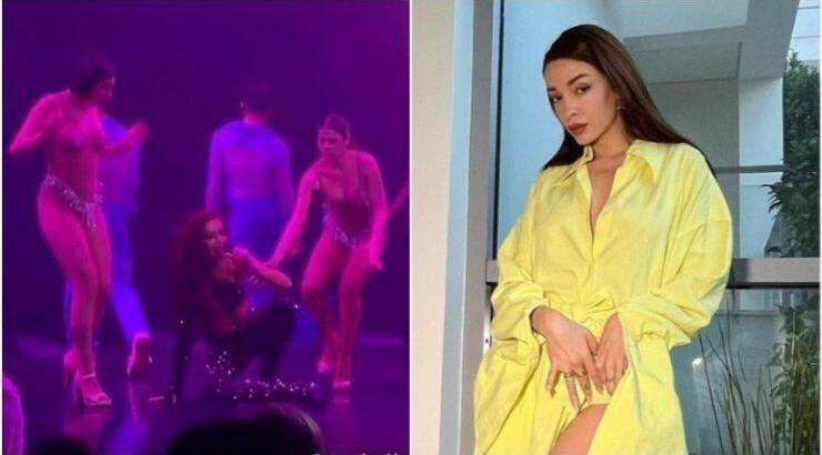 Ελένη Φουρέιρα: Σε βίντεο η χθεσινή επική τούμπα της on stage