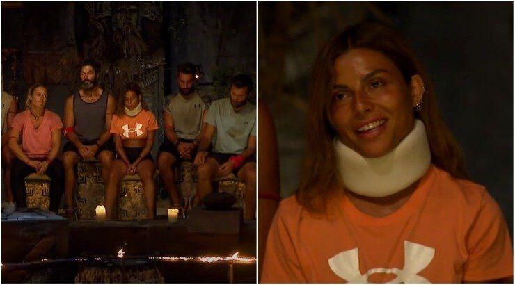 Ελευθερία Ελευθερίου: Επέστρεψε με κολάρο μετά τον τραυματισμό της και τα "έχωσε" στους συμπαίκτες της