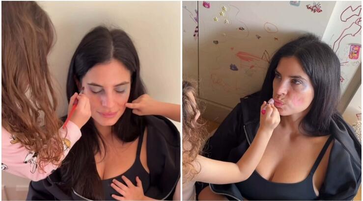 Χριστίνα Μπόμπα: Την έβαψαν οι κόρες της – «Θα είσαι το πιο όμορφο κορίτσι από όλα» [βίντεο]