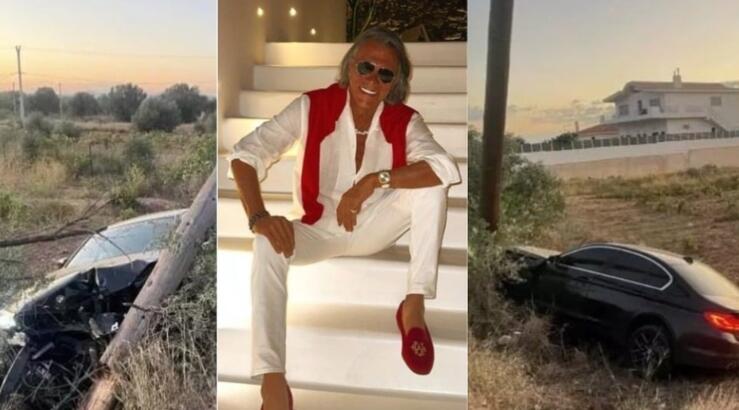 Σοβαρό τροχαίο ατύχημα για τον Ηλία Ψινάκη - Γλίτωσε από θαύμα [εικόνες]