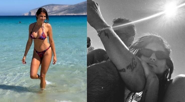 Ευριπίδου - Μιχόπουλος: Η αγκαλιά και οι τρυφερές στιγμές τους στην παραλία