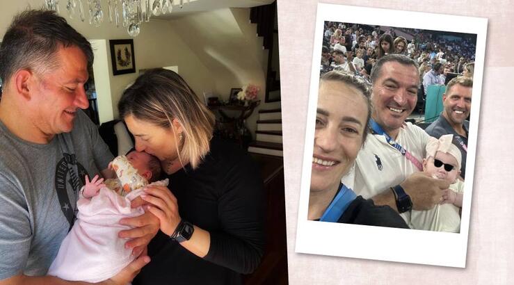 Αφροδίτη Σκαφίδα – Πύρρος Δήμας: Στους Ολυμπιακούς με την κόρη τους [εικόνες]