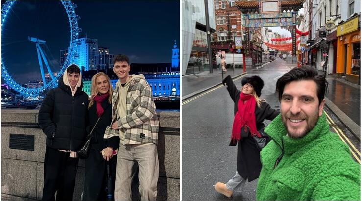 Ντορέττα Παπαδημητρίου: Στο Λονδίνο με τον Γιώργο Γεροντιδάκη και τους γιους της [εικόνες]