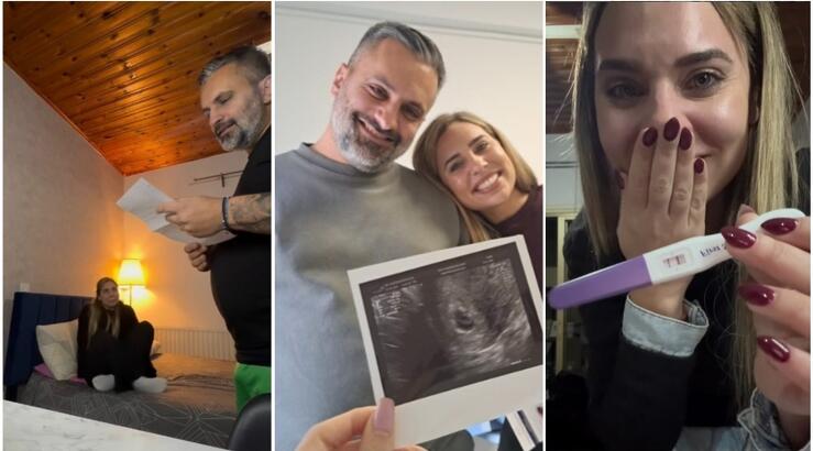 Κωνσταντίνα Δημητρίου: Το βίντεο με τη στιγμή που αποκαλύπτει την εγκυμοσύνη στον σύντροφο της