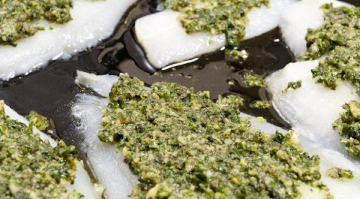 Φιλέτο γλώσσας με pesto