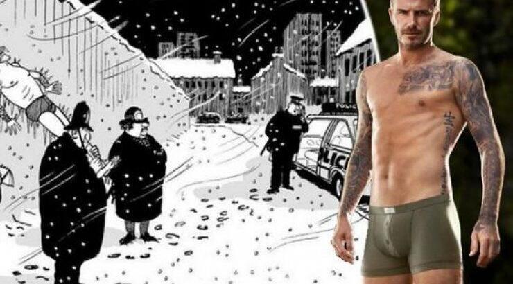 Οι Βρετανοί συνέλαβαν τον Beckham για τη διαφήμιση με τα εσώρουχα