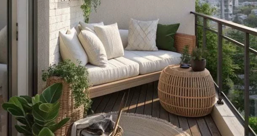 Μια ιδέα για ένα cozy, μικρό μπαλκόνι μέσα στην πόλη