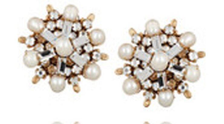 Σκουλαρίκια διακοσμημένα από swarovski και πέρλες