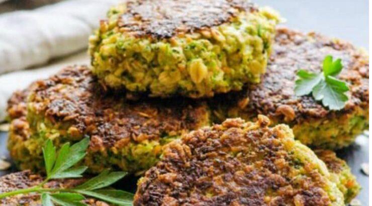 Μπιφτέκια λαχανικών με βρώμη