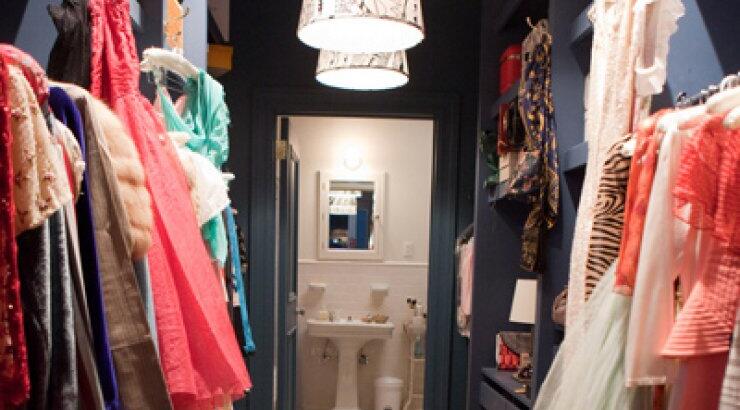 In the closet!