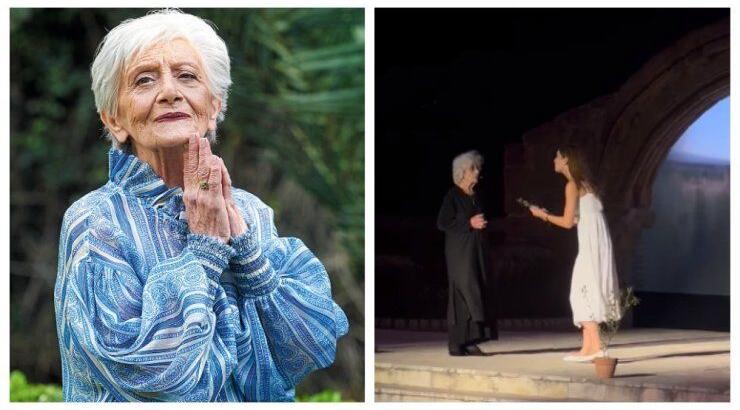 Συγκίνηση για τη Δέσποινα Μπεμπεδέλη: Μαζί στη σκηνή με την εγγονή της Δέσποινα [βίντεο]