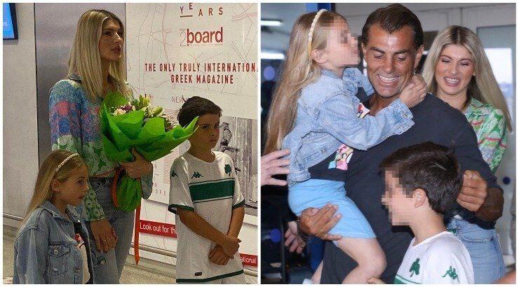 Χανταμπάκης: Συγκινητικές στιγμές μόλις έφθασε στην Αθήνα με τα παιδιά του να τρέχουν στην αγκαλιά του [εικόνες]