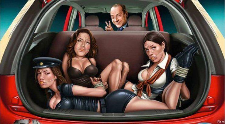 Διεθνής σάλος από τη σεξιστική διαφήμιση αυτοκινητοβιομηχανίας με τον Μπερλουσκόνι