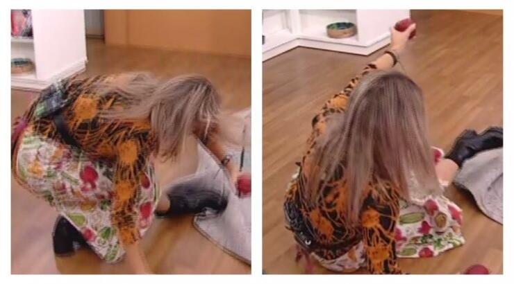 Γιώτα Δαμιανού: Γλίστρησε on air και έπεσε στο πάτωμα του πλατό! [βίντεο]