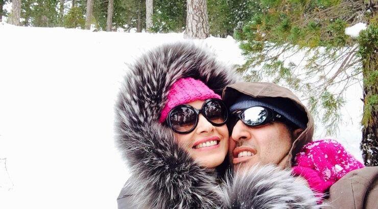 Γιώτα Κουφαλίδου - Στέλιος Έλληνας: Ερωτευμένοι στα χιόνια [εικόνες]