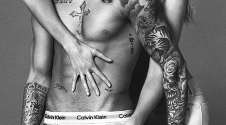Ο Justin Bieber και η Lara Stone έρχονται πιο κοντά για τον Calvin Klein
