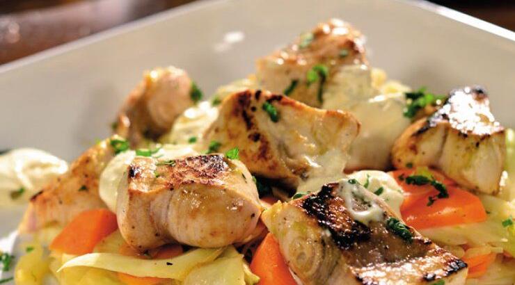 Ξιφίας σοτέ με φρέσκο φινόκιο και καρότο