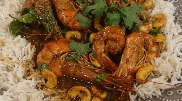 Γαρίδες με κάρυ