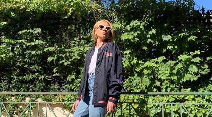 Το designer floral φόρεμα της Ουρανίας Χατζημιχαήλ