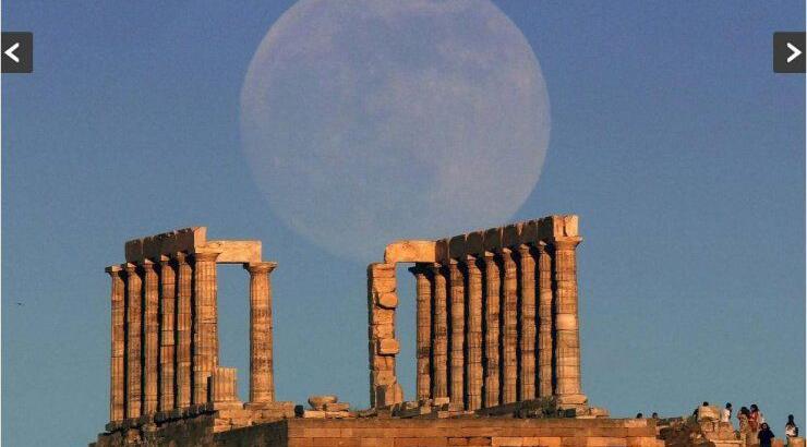 Η σούπερ-πανσέληνος στο Σούνιο κάνει το γύρο του κόσμου