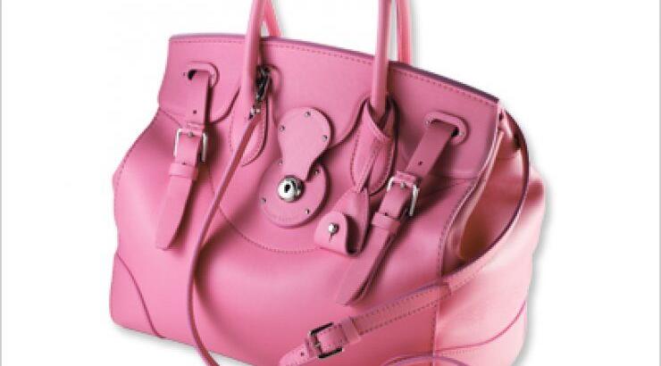 H ροζ τσάντα του οίκου Ralph Lauren 