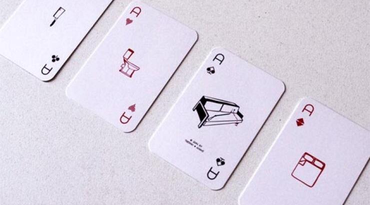 Τράπουλα με λεπτομέρειες του σπιτιού